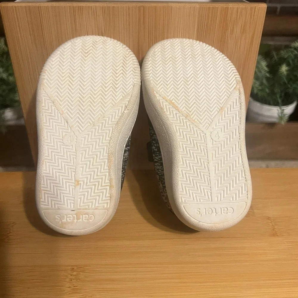 Carter's Gray and White Knit Toddler Sneakers